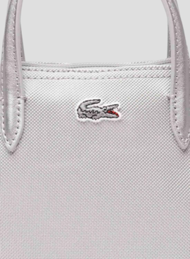 Handtasche Lacoste XS Shopping Cross Plateado Damen