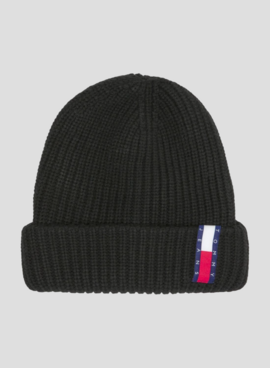 Hut Tommy Jeans von Knitted mit Logo Schwarz