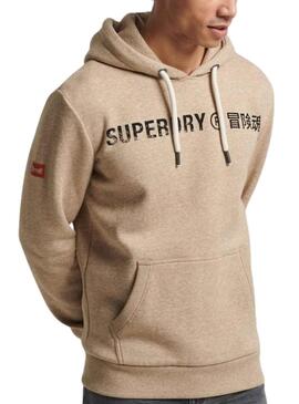 Sweatshirt Superdry Workwear Logo Beige Herren