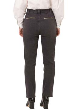 Hose Naf Naf Vivo Lurex Schwarz für Damen