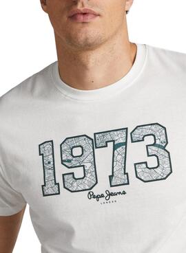 T-Shirt Pepe Jeans Wyatt Weiss für Herren