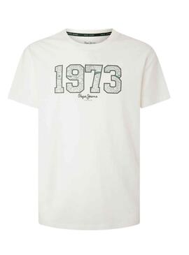T-Shirt Pepe Jeans Wyatt Weiss für Herren