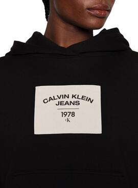 Sweatshirt Calvin Klein Relaxed Schwarz für Damen