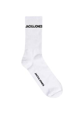 Pack 5 Socken Jack & Jones Logo Weiss Junge