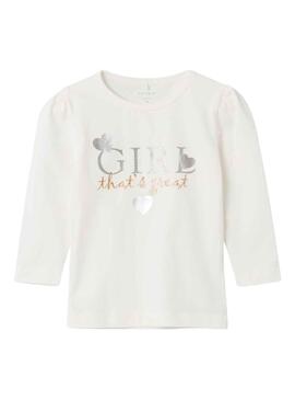 T-Shirt Name It Sias Weiss für Mädchen