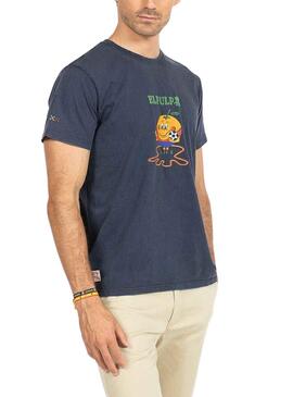 T-Shirt El Pulpo Naranjito RFEF Marineblau Herren