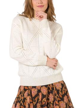 Pullover Naf Naf Entwürfe Beige für Damen