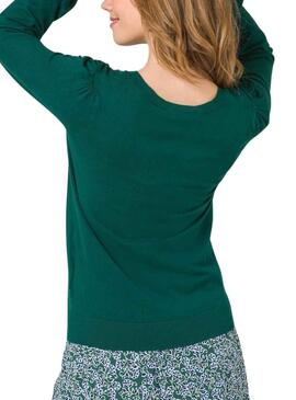 Pullover Naf Naf 3 Tasten Grün für Damen