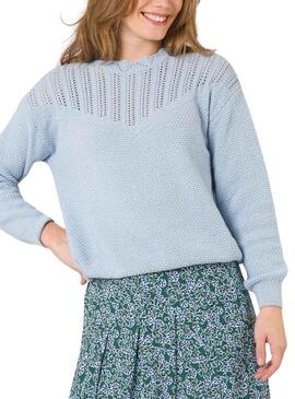Pullover Naf Naf Entwürfe Blau für Damen