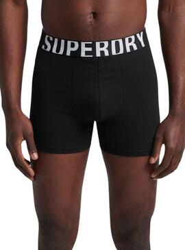 Unterhose Superdry Dual Logo Schwarz für Herren