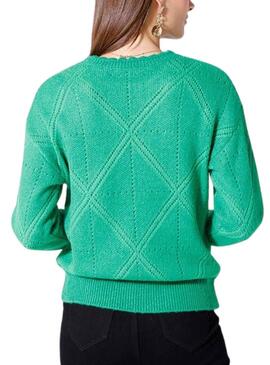 Pullover Naf Naf Citron Grün für Damen