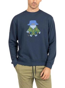 Sweatshirt El Pulpo Explorer Marineblau für Herren