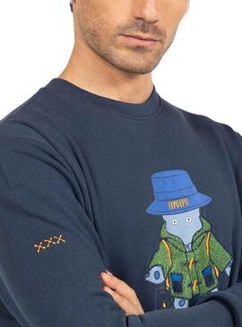 Sweatshirt El Pulpo Explorer Marineblau für Herren