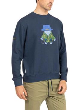 Sweatshirt El Pulpo Explorer Marineblau für Herren