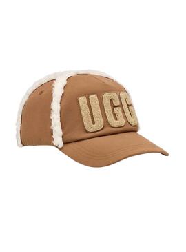 Mütze UGG Bonded Fleece Camel für Damen