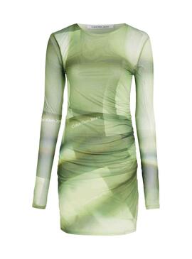 Kleid Calvin Klein beleuchtet Grün Damen