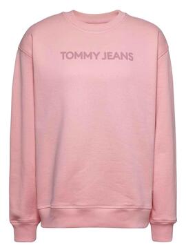 Sweatshirt Tommy Jeans Relaxed Classic Rosa Damen