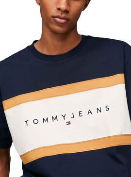 T-Shirt Tommy Jeans Reg Cut Marineblau für Herren