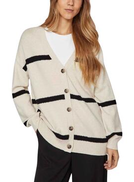 Jacke Vila Viril Stripe Schwarz und Weiss