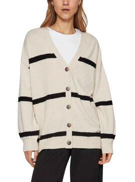 Jacke Vila Viril Stripe Schwarz und Weiss