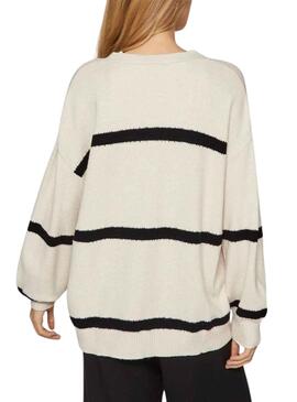Jacke Vila Viril Stripe Schwarz und Weiss