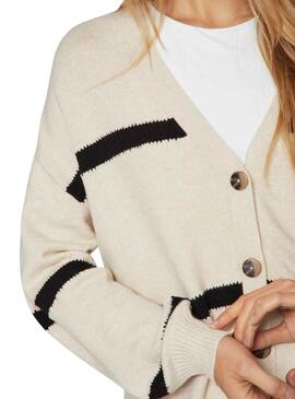 Jacke Vila Viril Stripe Schwarz und Weiss