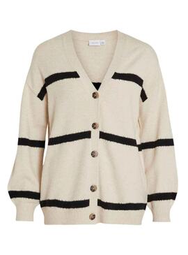 Jacke Vila Viril Stripe Schwarz und Weiss