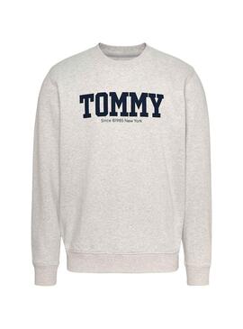 Sweatshirt Tommy Jeans Reg vorne Grau für Herren