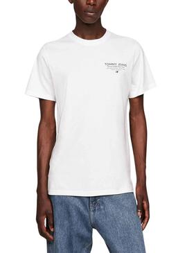 T-Shirt Tommy Jeans Graphic Slim Weiss Herren