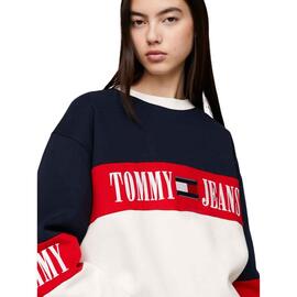Sweatshirt Tommy Jeans ArchArchive Colorblock für Damen