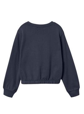 Sweatshirt Name It Gesprochen Marineblau für Mädchen
