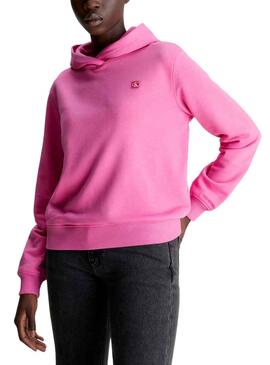 Sweatshirt Calvin Klein Embro Badge Rosa für Damen