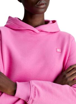 Sweatshirt Calvin Klein Embro Badge Rosa für Damen