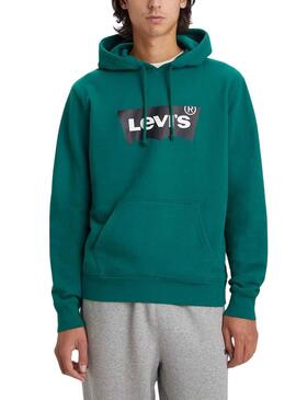 Sweatshirt Levis Hoodie Basic Grün für Herren