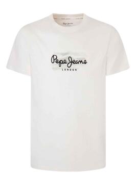 T-Shirt Pepe Jeans Castle Weiss für Herren