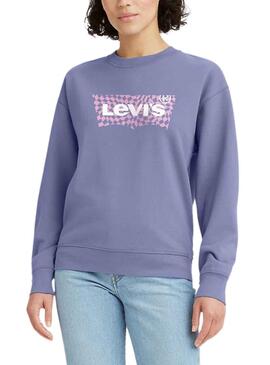 Sweatshirt Levis Basic Lila für Damen