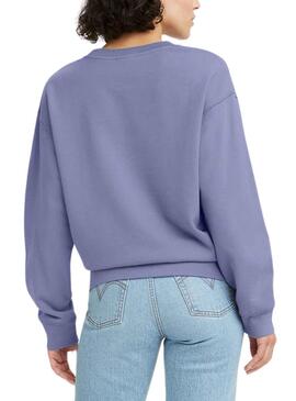 Sweatshirt Levis Basic Lila für Damen