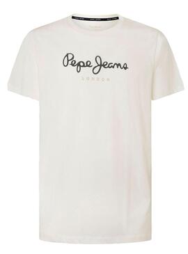 T-Shirt Pepe Jeans Eggo Weiss für Herren