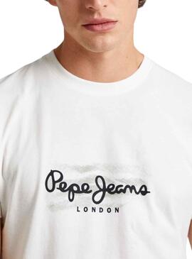 T-Shirt Pepe Jeans Castle Weiss für Herren