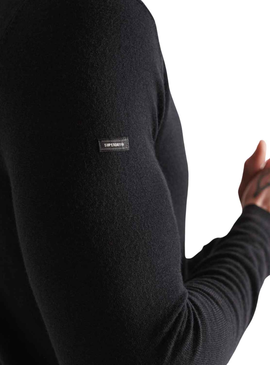 Pullover Superdry Merino Schwarz für Herren