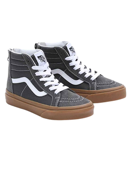 Sneakers Vans Sk8 Hi Zip Grau für Junge und Mädchen