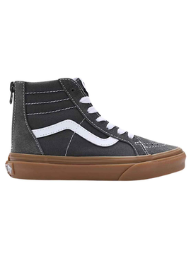 Sneakers Vans Sk8 Hi Zip Grau für Junge und Mädchen