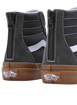 Sneakers Vans Sk8 Hi Zip Grau für Junge und Mädchen