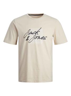 T-Shirt Jack & Jones Zuri Beige für Herren