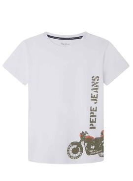 T-Shirt Pepe Jeans Robert Weiss für Junge