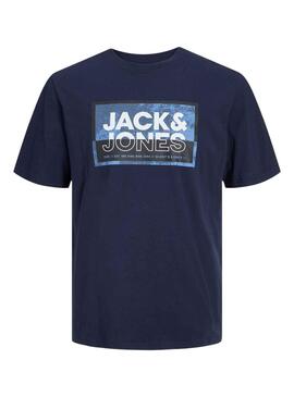 T-Shirt Jack & Jones Logan Marineblau für Junge