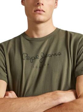 T-Shirt Pepe Jeans Eggo Grün für Herren
