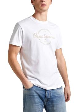 T-Shirt Pepe Jeans Craigton Weiss für Herren