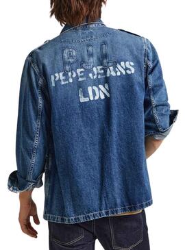Überhemd Pepe Jeans Luka Denim für Herren