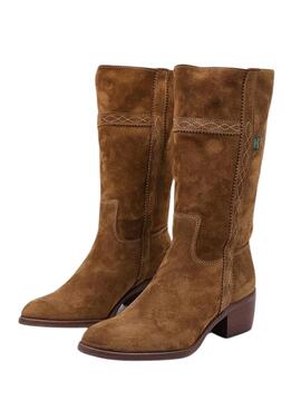 Stiefelettes Dakota Boots Campera Baja Leder Braun Damen
